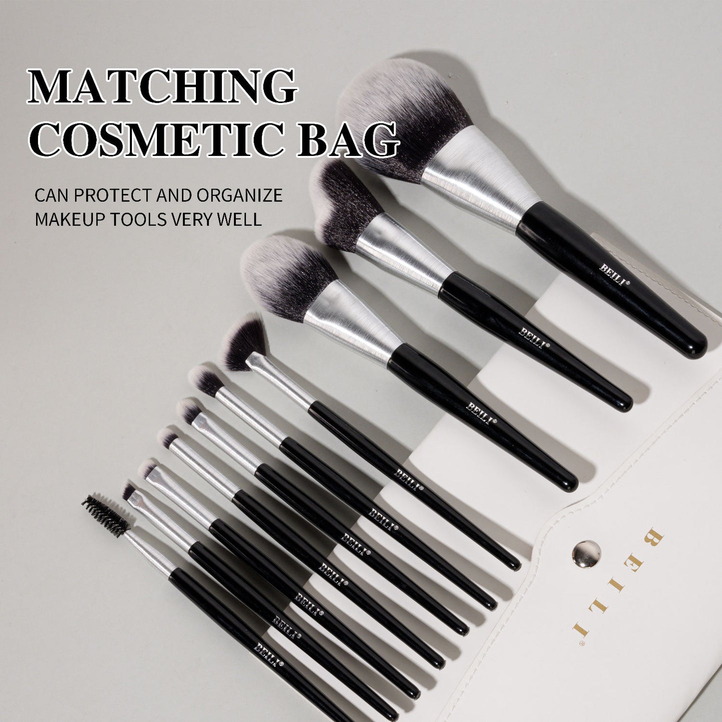 Beli 10pcs Professional Makeup Brush Set New Design Brushed Tube Makeup Brushes