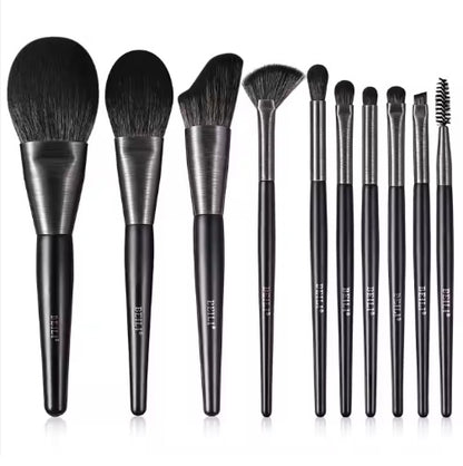 BEILI Low MOQ Ship Fast Custom High Quality Make Up Brushes Wholesale Wood Handle Premium Natural10pcs Makeup Brush