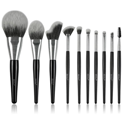 Beli 10pcs Professional Makeup Brush Set New Design Brushed Tube Makeup Brushes